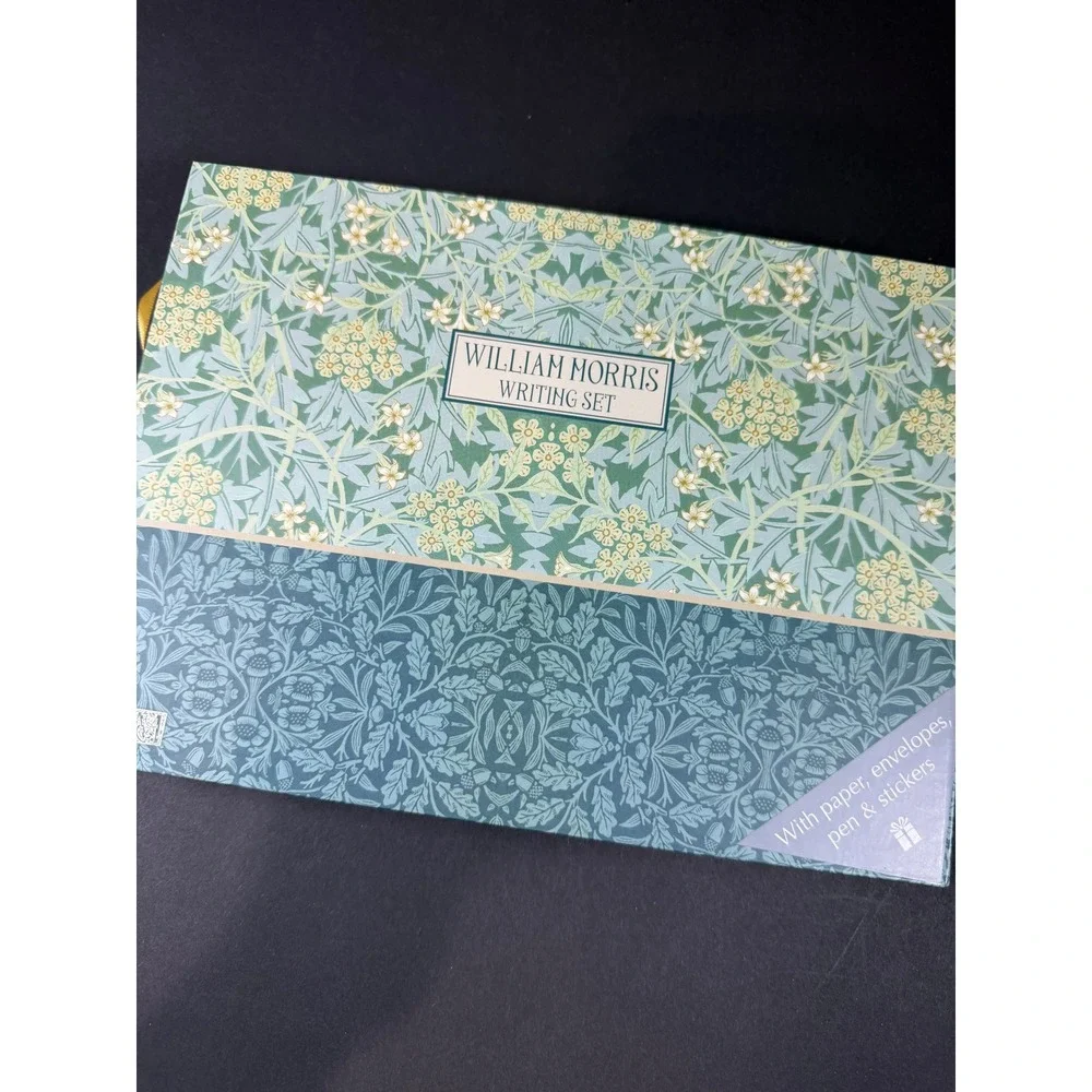 William Morris Jasmine Stationery Writing Set‎ Green Floral Arts Partial Set
